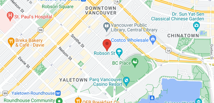 map of 603 821 CAMBIE STREET